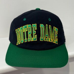 STARTER Notre Dame Black and Green Hat